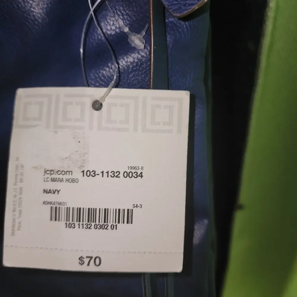 LIZ CLAIBORNE NWT NAVY LC MARA HOBO BAG